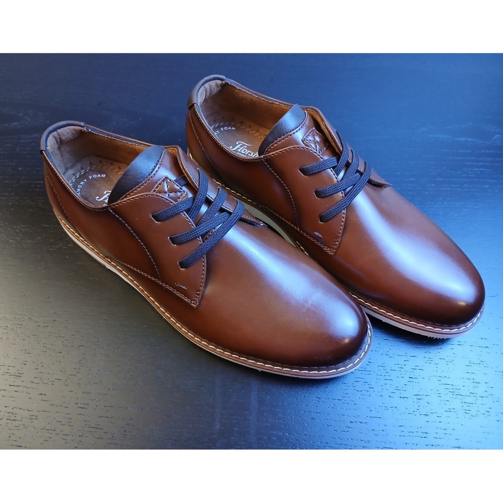 Florsheim Kids Vibe PT Ox Jr Cognac Brown Dress Shoes 6.5 M 16699221 Memory Foam